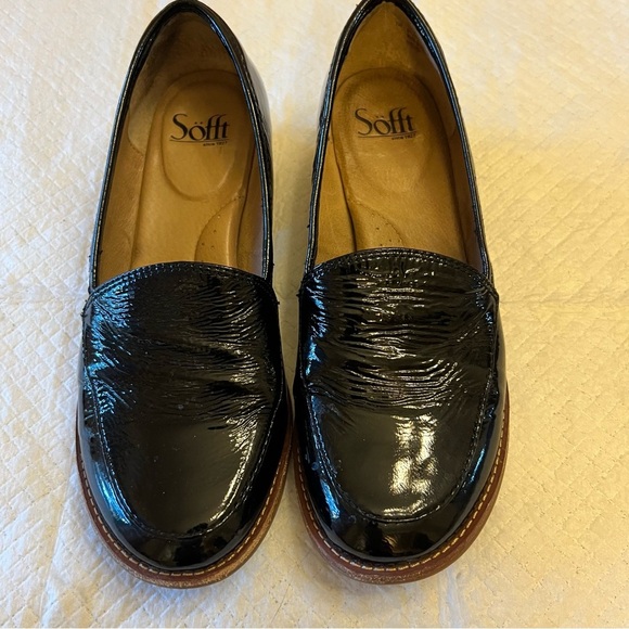 SOFFT Napoli Patent Leather Loafers Size 7M Black Classic and Elegant - Picture 7 of 12
